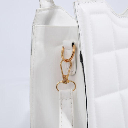 Сумка женская тоут на молнии, 25×10.5×19.5 см, белый