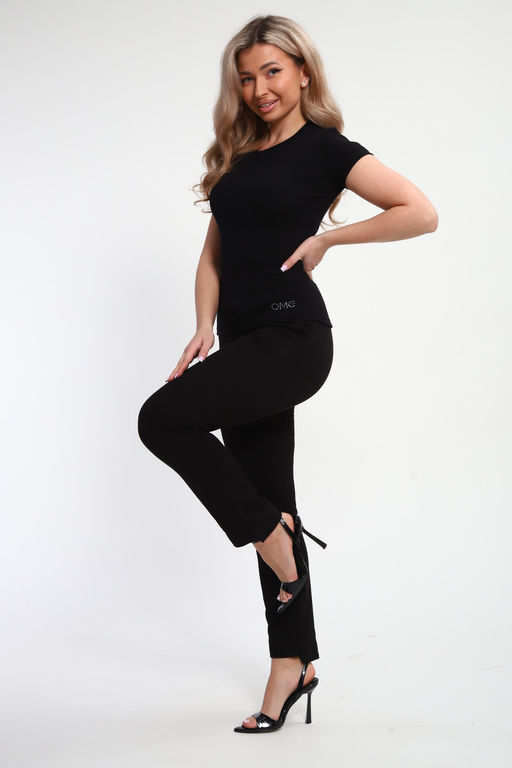 Футболка женская с швом и стразами ФЖ-002