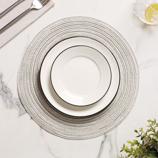 Салфетка сервировочная на стол Доляна «Градиент», d=30 см, серая