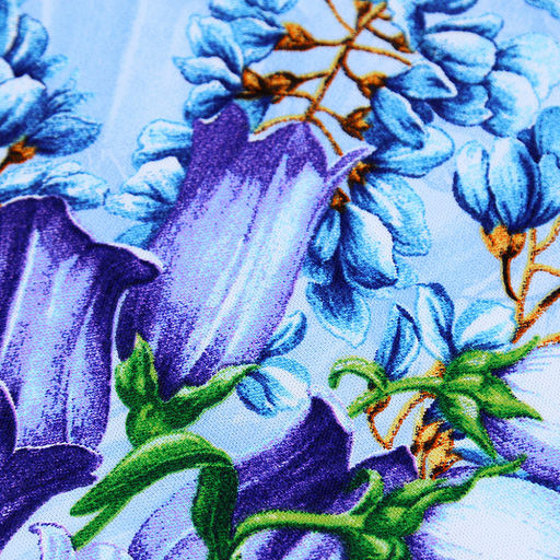 "Колокольчики" Скатерть рогожка 180х150см, 171г/м2, хлопок 100%, "Домашняя мода" (Россия)