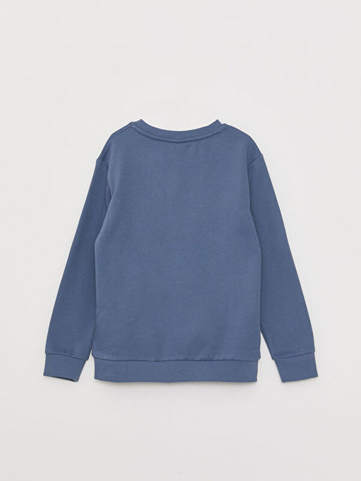 Bisiklet Yaka Basic Uzun Kollu Erkek ?ocuk Sweatshirt - Waikiki фото 2