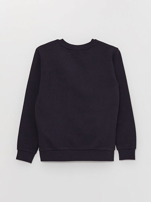 Bisiklet Yaka Bask?l? Uzun Kollu Erkek ?ocuk Sweatshirt - Waikiki фото 3