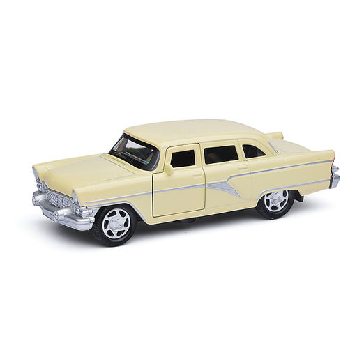 Машина металл ГАЗ-13 "Чайка" 12 см. (откр. двери, светло-желтый) инерц., в коробке