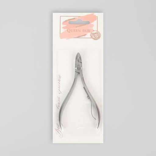 Кусачки маникюрные, 9,5 см, длина лезвия - 7 мм, на блистере, цвет серебристый - Queen fair фото 3
