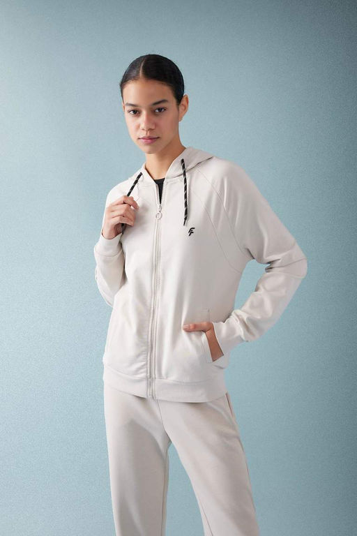 DeFactoFit Толстовка с капюшоном и молнией стандартного кроя