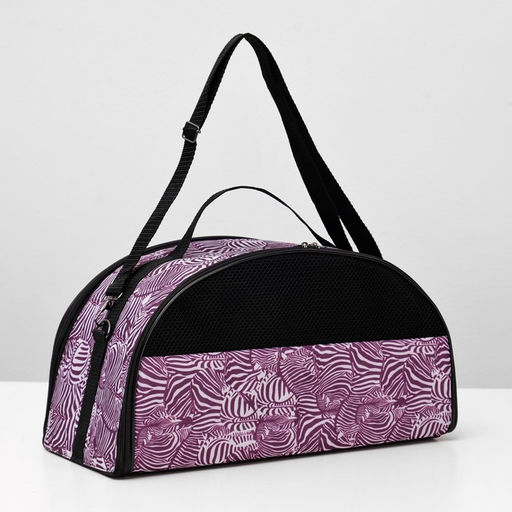 Сумка - переноска для животных, раскладная полукруглая, нейлон, 41 х 20 х 23 см, микс расцветок 4940 - Пижон фото 4