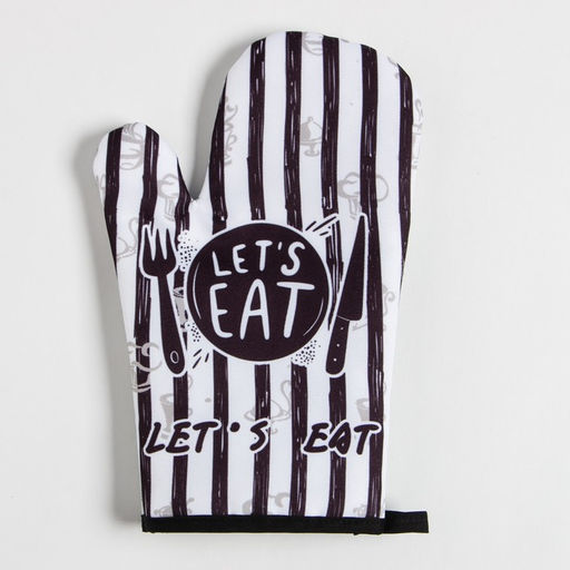 Кухонный набор Доляна «Eat» прихватка 17×17 см, варежка 25×16 см, 100% п/э