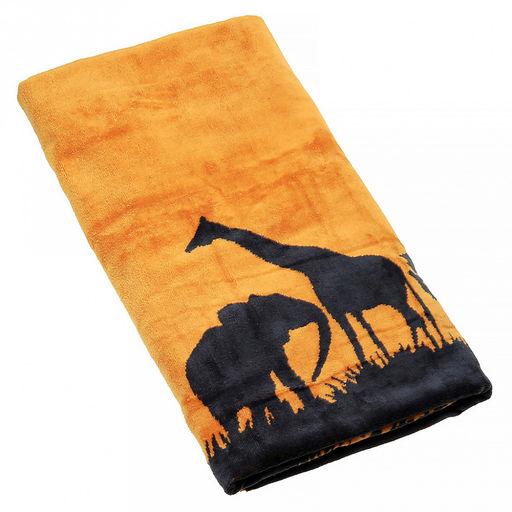 "Missoni-3046" Полотенце махровое 70х140см, плотность 375гр/м2, 100% хлопок, оранжевый (разноцветный), Bolangde (Китай)