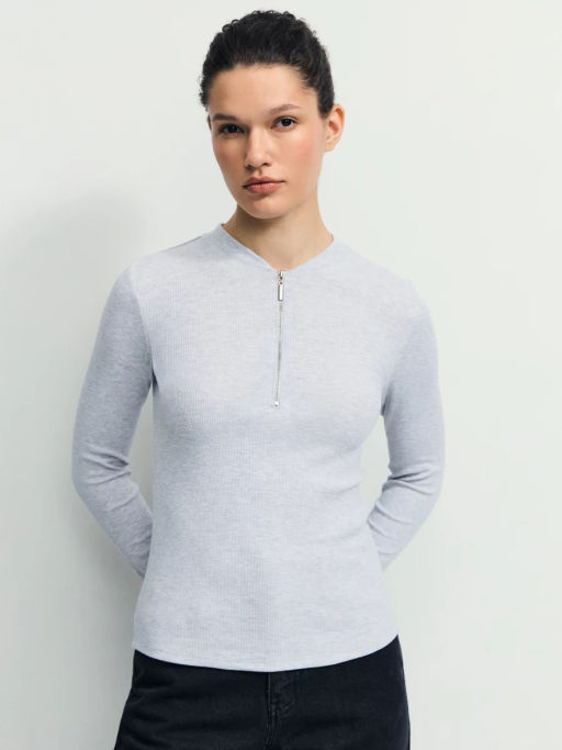 Джемпер на молнии из хлопка / Zarina