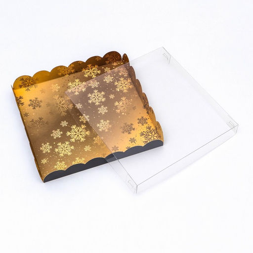 Цена за 5 шт. Коробка для печенья «С Новым годом!», 21×21×3