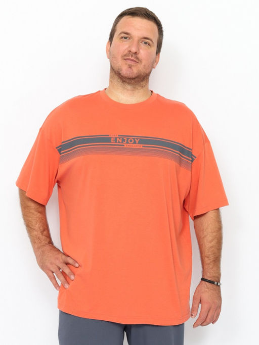 CRB wear/CWLM 60325-29 Футболка мужская,терракотовый/Ex.Cherubino  фото 3