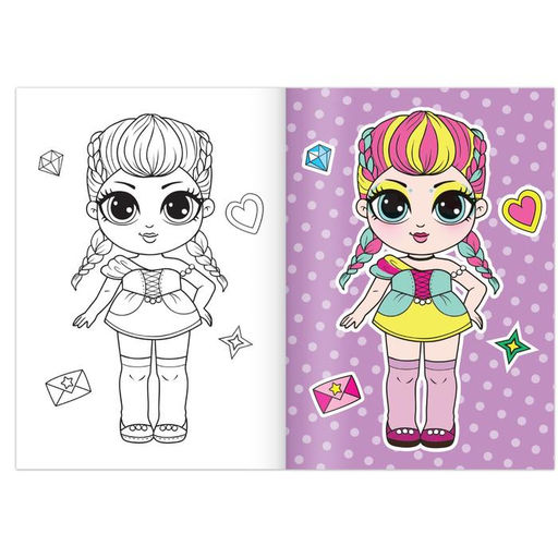 Цена за 2 шт. Раскраска WOW Girls. Модницы, формат А5, 12 стр.