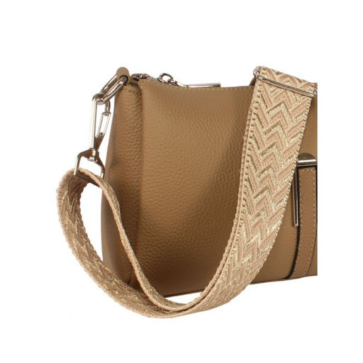 Плечевой ремень (стропа) ADEL-239/регулируемый, макс длина 150см, зигзаг золото 265936 - Adelia фото 4