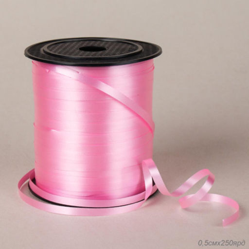 Лента декоративная 0,5см х 250 ярд / ZH24-002pink /уп 100/розовая - ГалеонТрейд фото 2