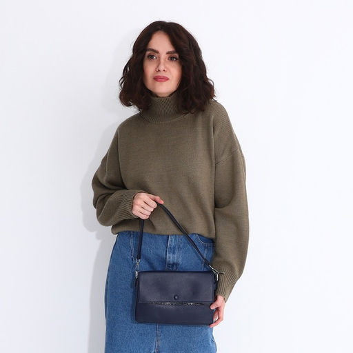 Сумка-мессенджер на молнии, цвет синий - Simaland фото 8