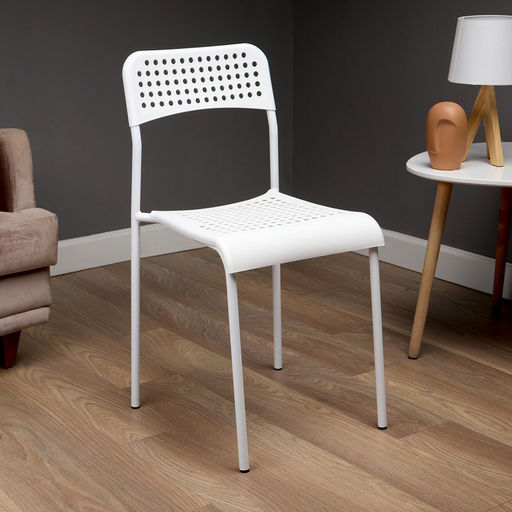Стул сетчатый, с перфорацией, 380×400×900 мм, белый