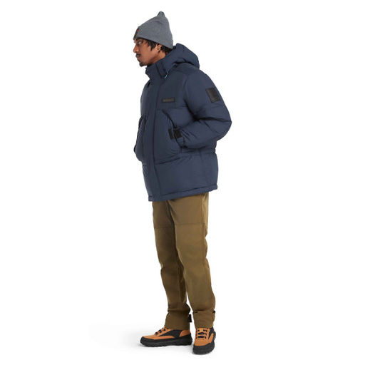 Мужская куртка Timberland Jacket Puffer Parka темно-синяя  фото 2