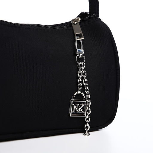 Сумка багет из текстиля, Nazamok, 23*13*5 см, черный цвет  фото 7