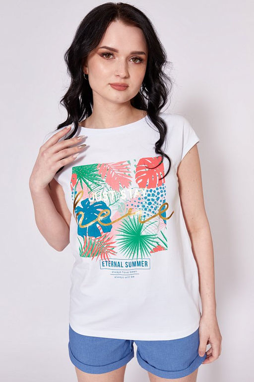 Футболка М323033Па Белый - Елена фото 2