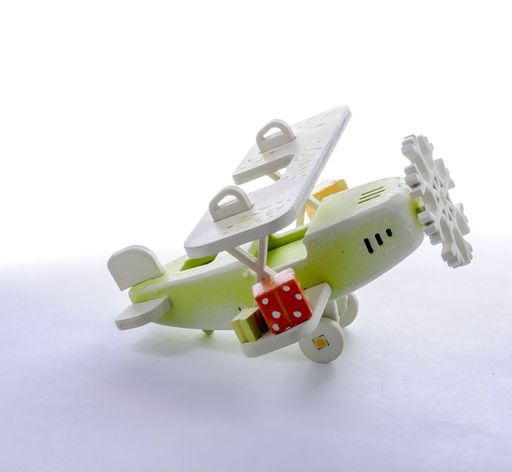 Деревянная елочная игрушка: Самолет Биплан 90YY61-504 - Idh фото 4