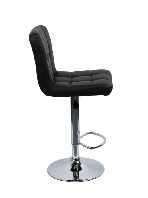 Комплект барных стульев «Клик Мебель», с подъёмным механизмом, искусственная кожа, цвет чёрный, 2 шт.
