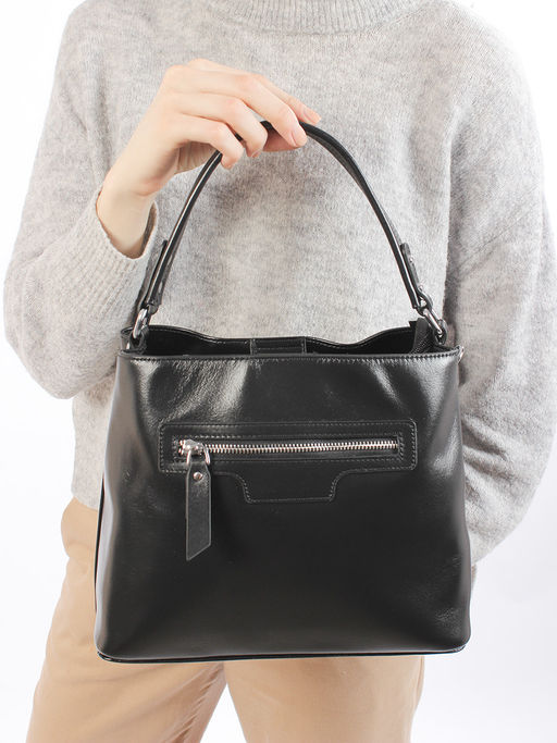 LACCOMA сумка Y2316-3-черный натуральная кожа полиэстер фото 3