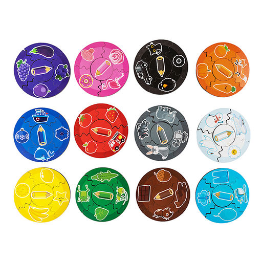 Пазлы из дерева. Мои первые пазлы Цвета 60 элементов - Десятое королевство фото 2