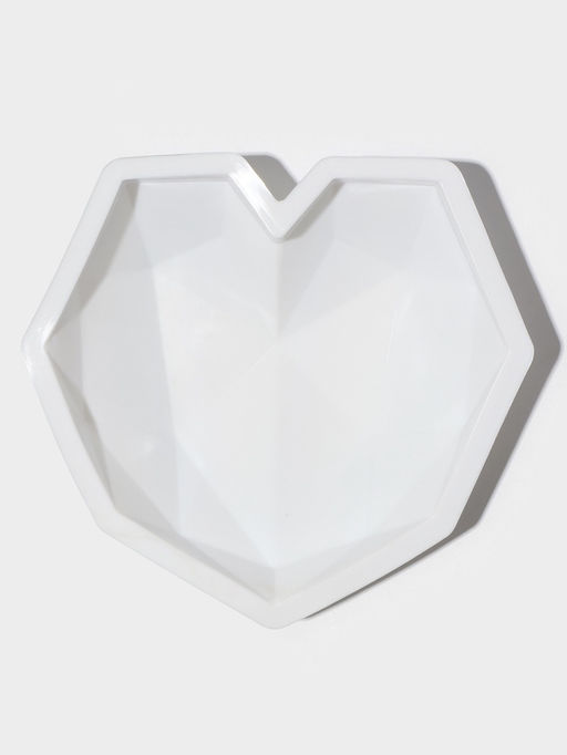 Форма для муссовых десертов и выпечки KONFINETTA Геометрия любви, силикон, 21.5?20?6 см, белая