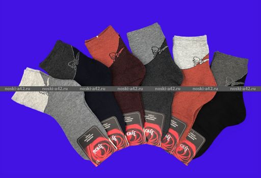 Цена за 12 пар. Зувей носки женские внутри махра с рисунком арт. 2531 36-41 (фактически 36-41) фото 8