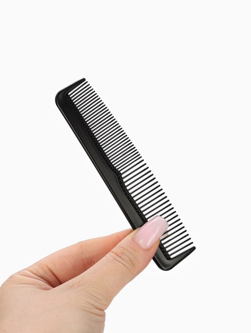 Цена за 6 шт. Расчёска комбинированная, 12.5×2.5(±1) см, чёрная