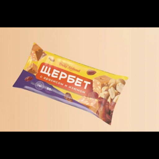 Щербет, блок с арахисом и изюмом, 16шт*50г