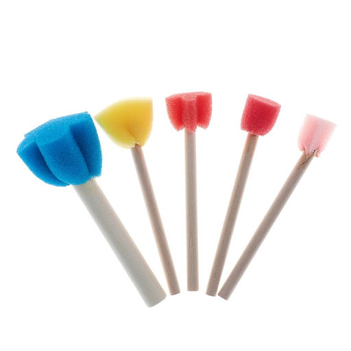 Набор кистей - спонжей, для рисования, 5 штук