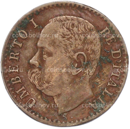 Монета 1 чентезимо 1895 года Италия