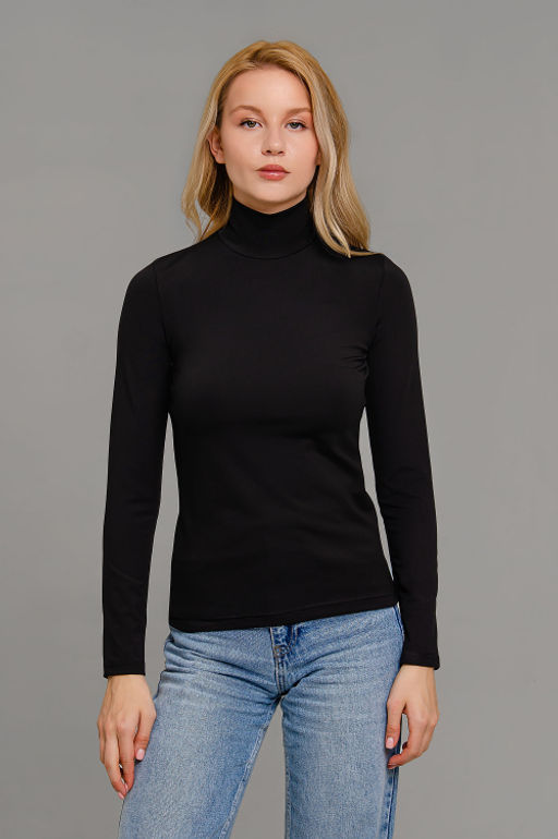 Арт.12803/1 Водолазка женская  42-50 (5 шт) Цвет:черный