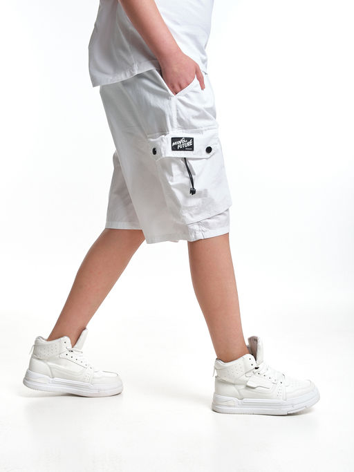 Шорты карго для мальчика 33-91203 белый - Mini maxi фото 3