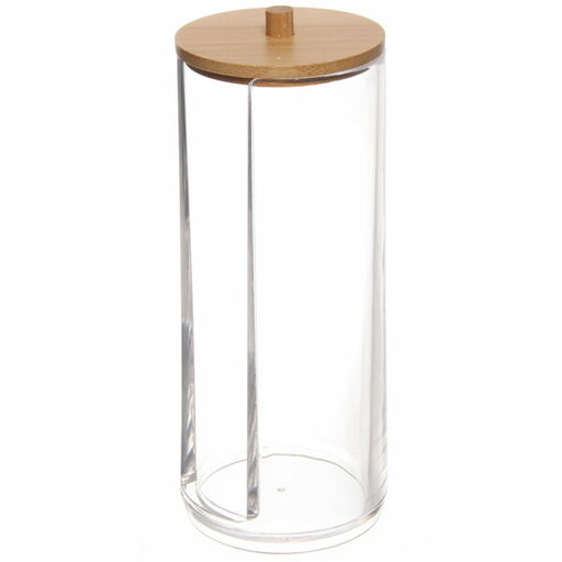 Цена за 2шт. Диспенсер для ватных дисков "БРАМИНГЕМ", прозрачный, 18*7см