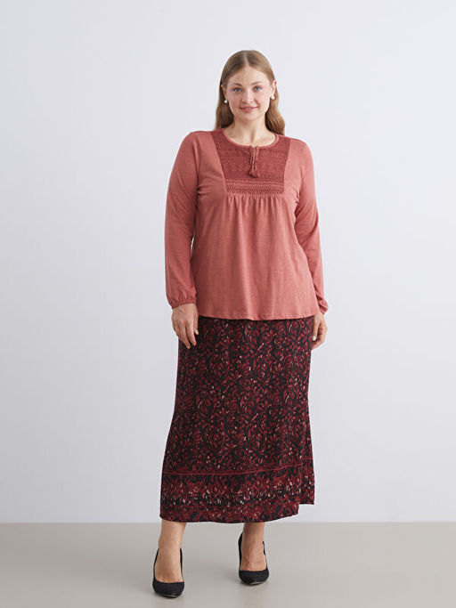 Ba?lamal? Yaka Nak??l? Bluz