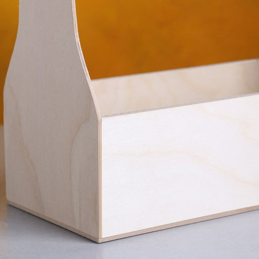 Кашпо деревянное 241120 см Стелла Моно, ручка верёвка, натуральный - Дарим Красиво фото 4