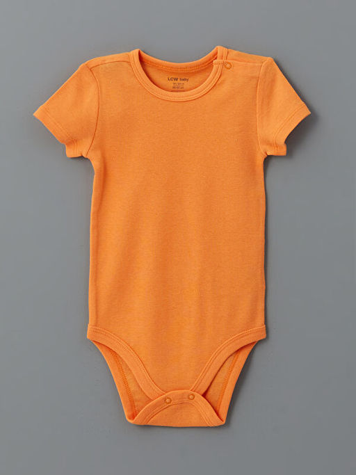 Bisiklet Yaka Basic Erkek Bebek ??t??tl? Bodysuit 5li