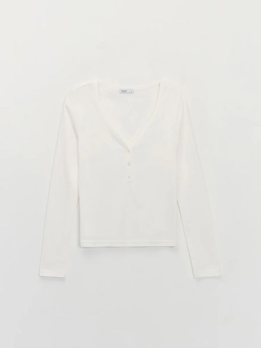 Лонгслив с застежкой на груди / Zarina  фото 7