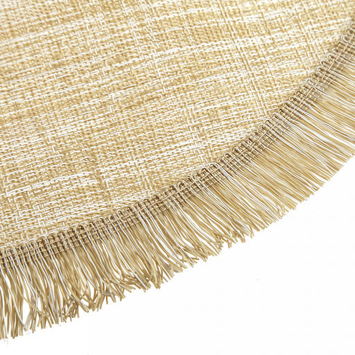 Салфетка под горячее (термосалфетка) Бохо д38см, с бахромой, оливковый меланж (Китай) - Домашняя мода фото 4