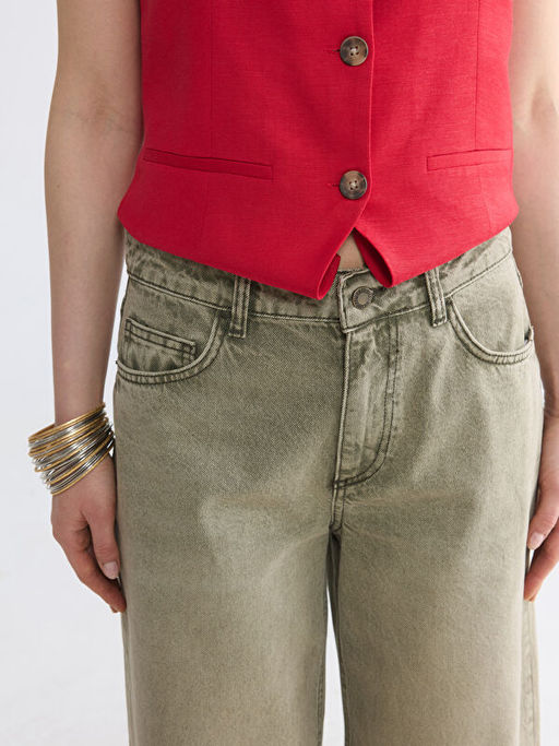 Straight Fit Kad?n Jean Pantolon