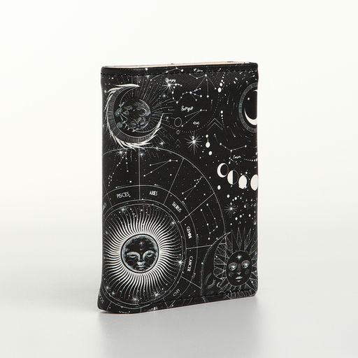 Кошелёк женский на кнопке, 10.5×2.5×8.5 см, чёрный/белый