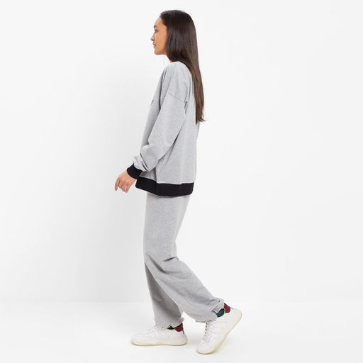 Костюм женский (свитшот, брюки) MINAKU: Casual Collection, размер 44, серый