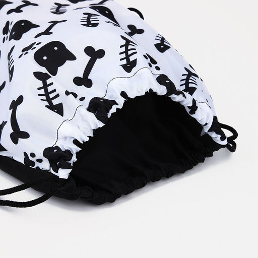 Мешок для обуви на шнурке, цвет белый/чёрный - Simaland фото 3