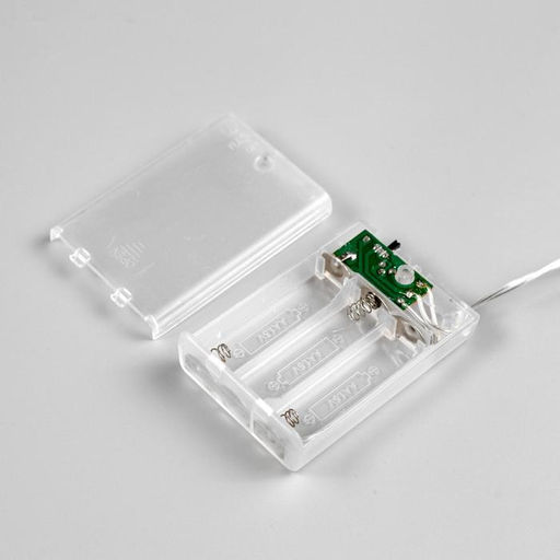 Гирлянда Нить 2 м, IP20, прозрачная нить, 20 LED, 2 режима, батарейки AAх3 (нет в комплекте), свечение мульти - Luazon lighting фото 4