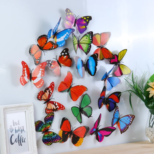 Цена за 50 шт. Магнит пластик Бабочка горошек МИКС 12х7 см - Simaland фото 2