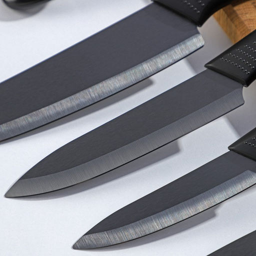 Ножи Magistro Black, набор 4 шт., чёрные