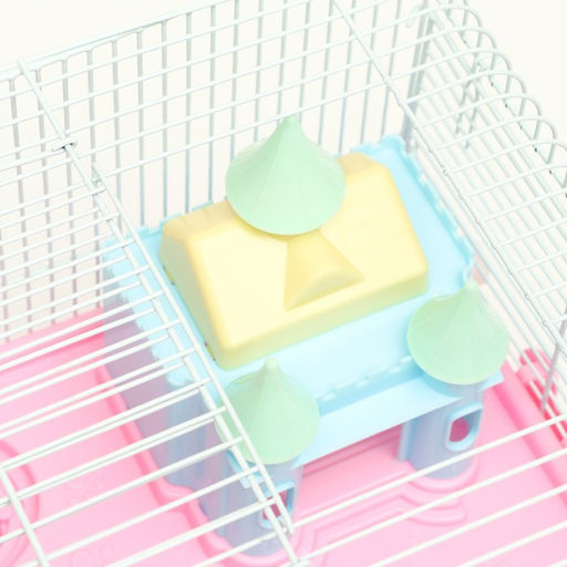 Клетка для грызунов Пижон с замком, 31 х 24 х 27 см, розовая  фото 8