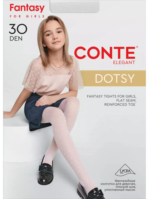 Колготки Conte Elegant DOTSY 22С-143СП полиамид с эластаном белый